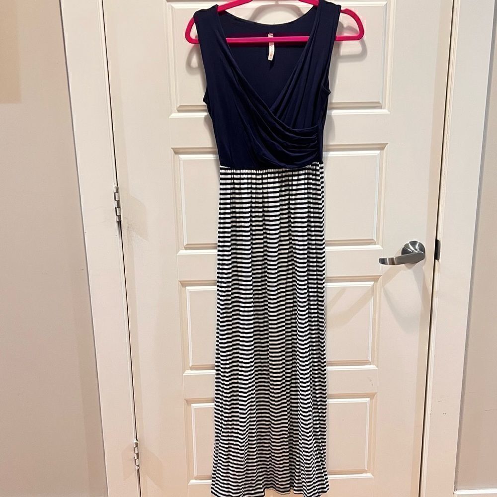 Stitch Fix Gilli Dress | Maxi Dress | Size Small | Color: Blue/White
